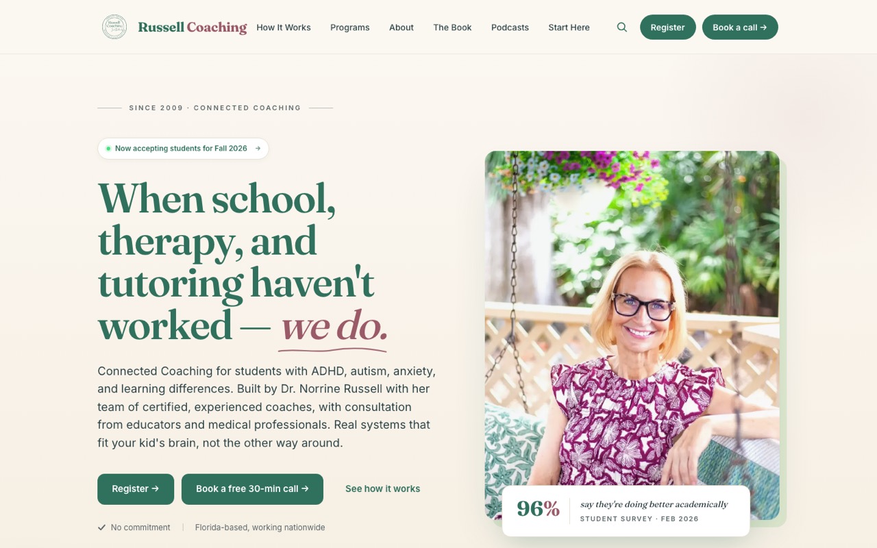 russellcoaching.com homepage